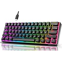 RK ROYAL KLUDGE RK61 Wired 60% Mechanical Gaming Keyboard RGB
